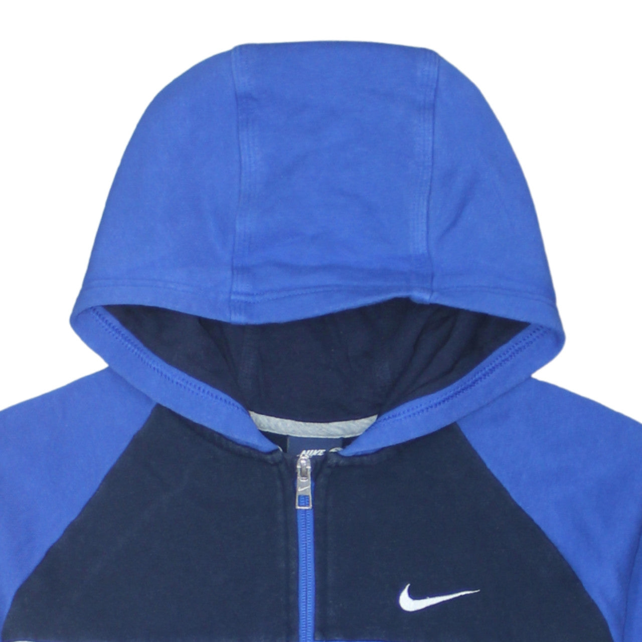 Additional view of Nike boys’ blue colourblock full zip hoodie xl 13-15 years cotton blend