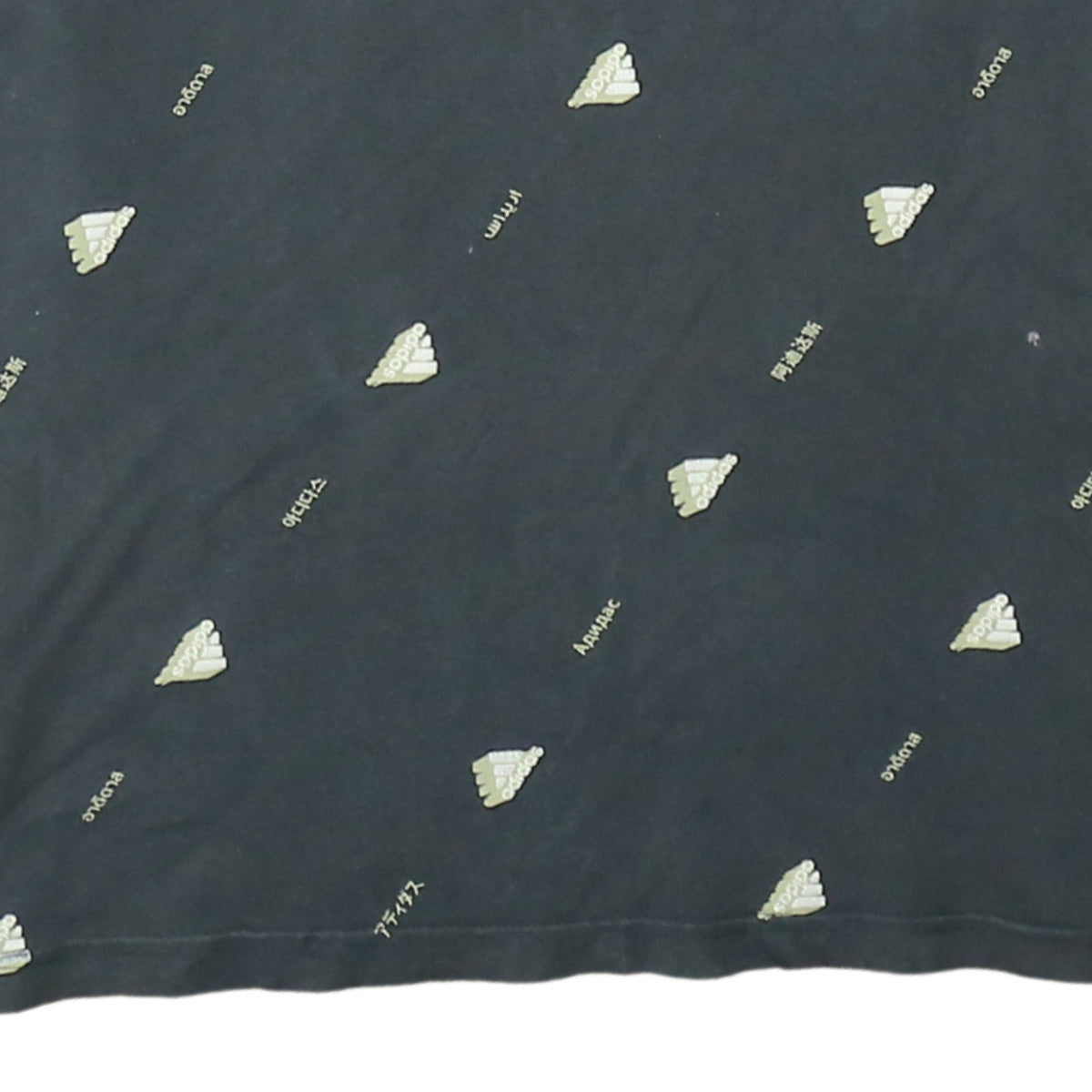 Additional view of Adidas Men's Black Logo Graphic Print Cotton T-Shirt, size L