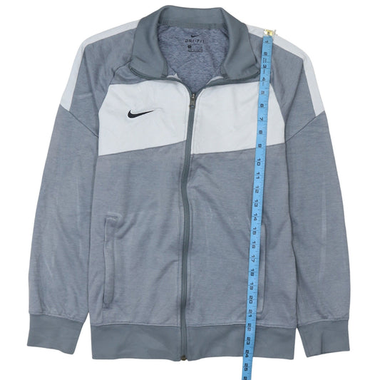 Nike Men's Grey Dri-Fit Track Jacket Size S Full Zip Polyester