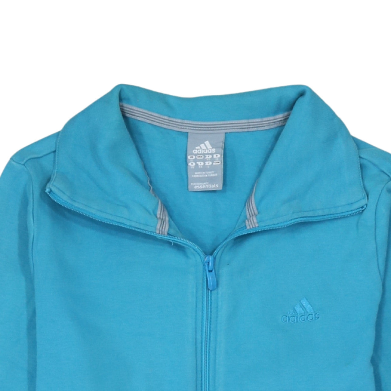 Additional view of Adidas Women Blue, size 12, Track Jacket Full Zip Cotton Essentials