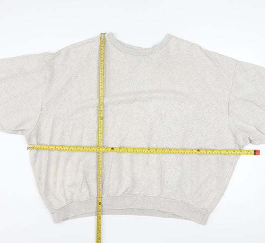 Adidas Women Grey Size 12 Oversized Crew Neck Sweatshirt