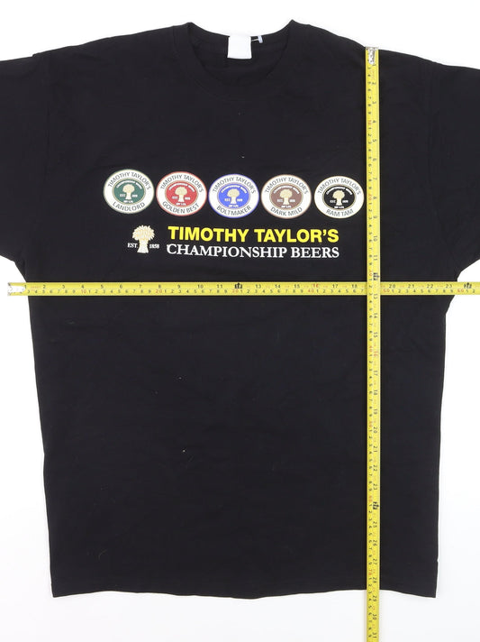 Russell Men's Black 2XL Beer Graphic T-Shirt Timothy Taylor’s Regular Fit