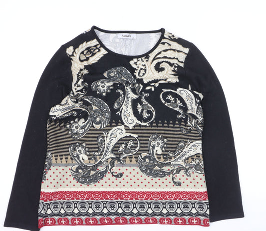 Additional front view of Alexara Women’s Multicoloured Paisley Jersey Long Sleeve Top L