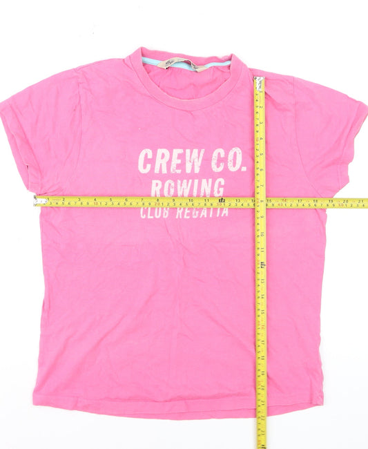 Crew Clothing Co Women's Pink Cotton T-Shirt Size 14