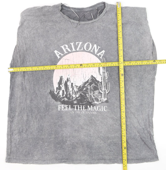 George Womens Grey Arizona Graphic Cotton T-Shirt Size 18