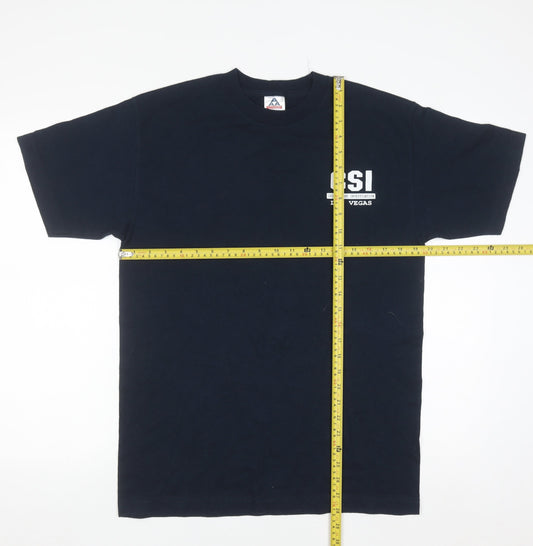 Alstyle Apparel Men's Black CSI Las Vegas Cotton T-Shirt Medium