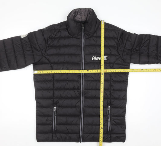 SOLS Men’s Black Puffer Jacket Medium Coca-Cola Embroidered Logo