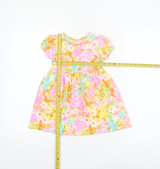Dunnes Stores Girls Multicoloured Floral A-Line Dress 18-24 Months