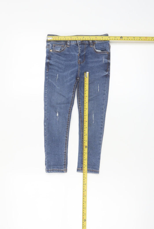 Denim Co Girls Blue Skinny Jeans 3-4 Years Stretch Denim Casual