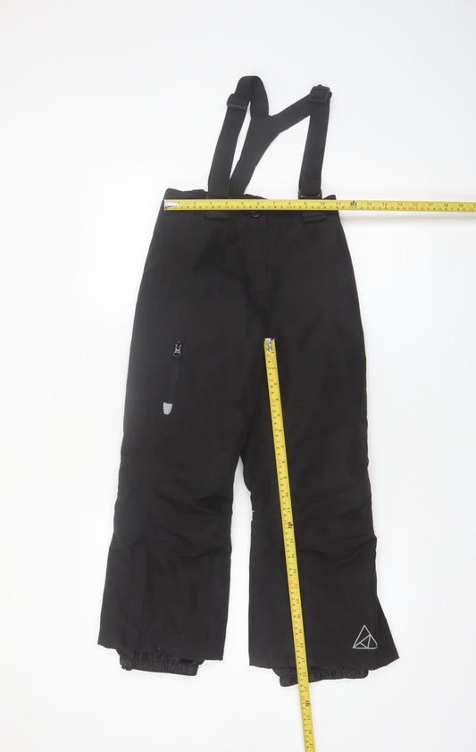 Crivit Boys Black 6-7 Years Waterproof Insulated Snow Pants Ski Trousers