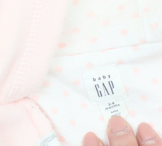 Additional view of Gap Baby girls’ pink hooded full zip fleece jacket 3-6 months