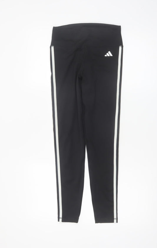 Adidas Womens Black S Slim Fit Stretch Sports Leggings