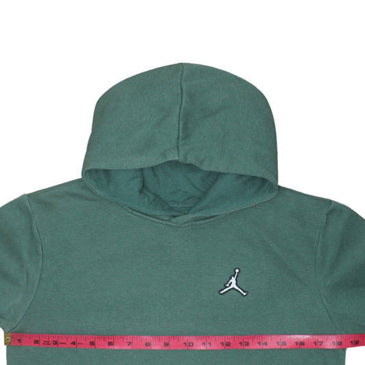 Jordan Boys Green Pullover Hoodie 13 Years Fleece Hooded Sweatshirt