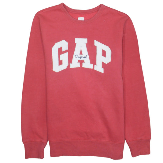 Gap Womens Pink Logo Crew Neck Pullover Sweatshirt M