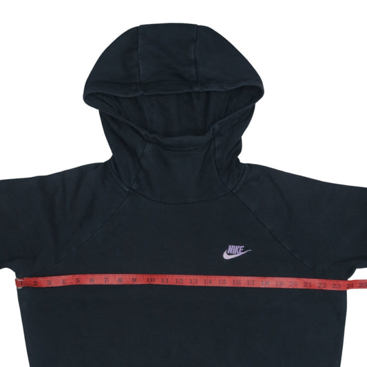 Nike Women's Black Medium Pullover Hoodie – Lightweight Cotton Blend