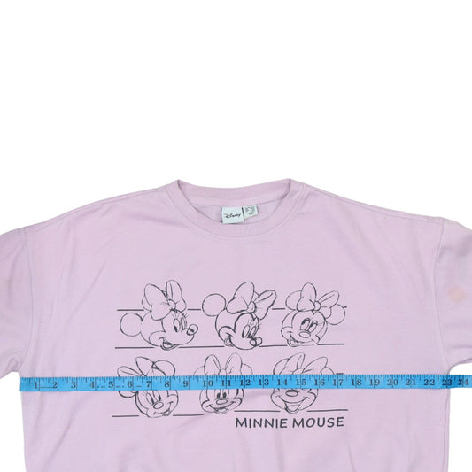 Primark Disney Women Pink Minnie Mouse Cotton Sweatshirt Size 10/12