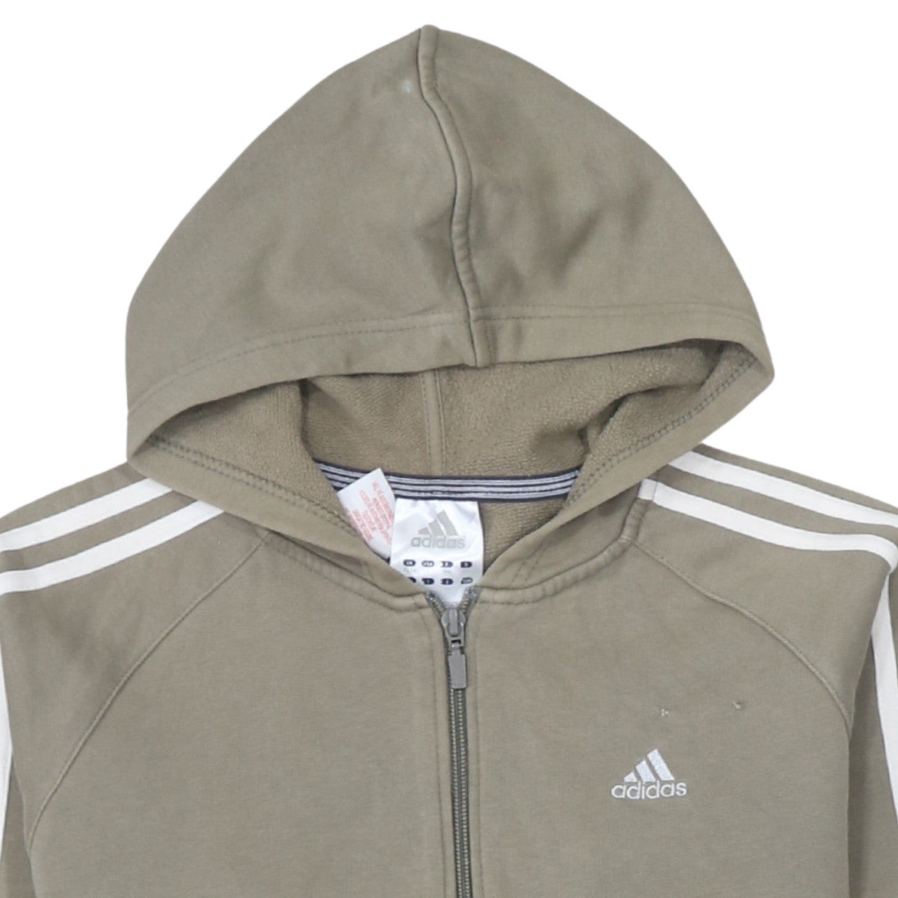 Additional view of adidas Teens Brown Full Zip Hoodie 164 Regular Fit Fleece Sportswear