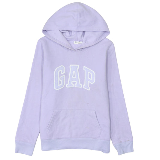 Gap Women Lavender Pullover Hoodie M Cotton Blend Logo Casual
