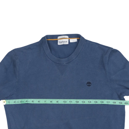 Timberland Men Blue Cotton Crew Neck Pullover Jumper L