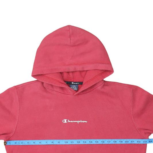 Champion Men's Red Pullover Hoodie Large Logo Sportswear