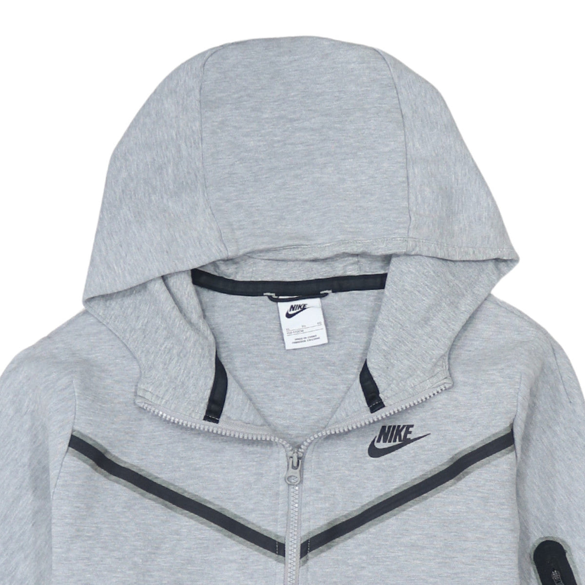 Additional view of Nike boys’ grey full zip hoodie xl 158-170cm sportswear sweatshirt