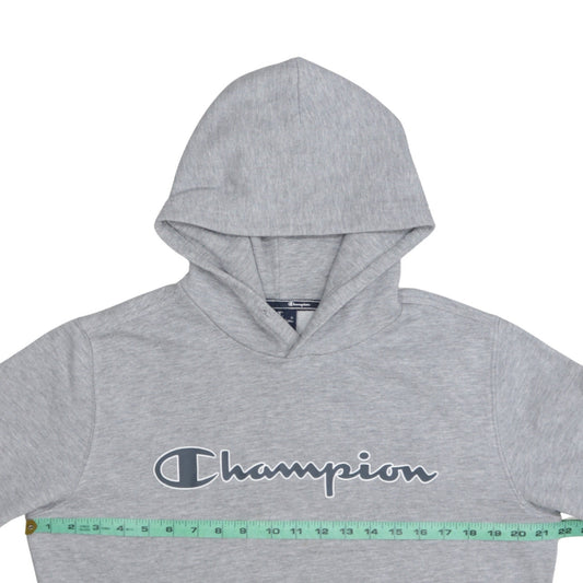 Champion Men's Grey Medium Pullover Hoodie with Logo