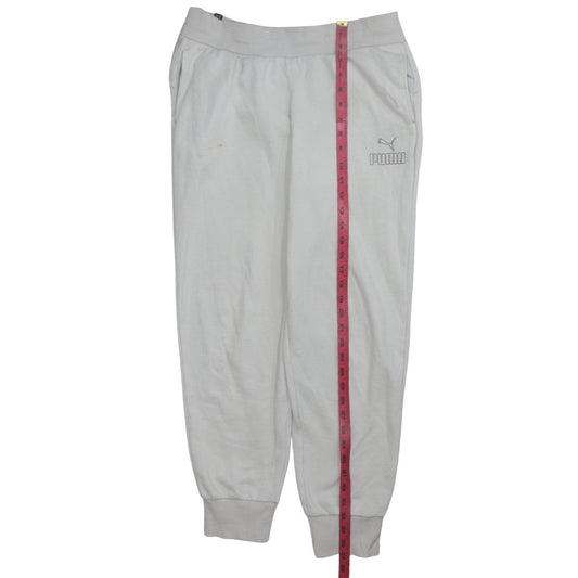 Puma Women’s Grey Jogger Sweatpants Small Comfy Elastic Waist Sportswear