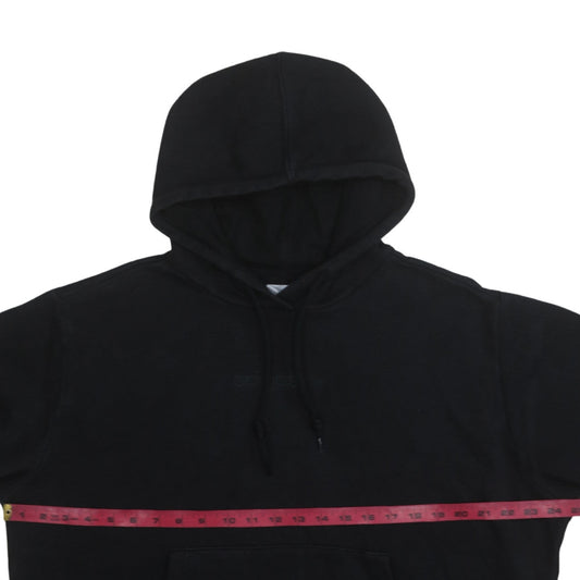 Adidas Women Black Pullover Hoodie Size 10 Relaxed Fit Cotton Sweatshirt