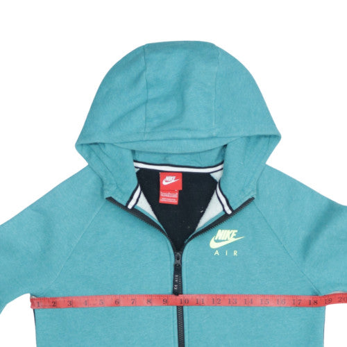 Nike Girls Blue Full Zip Hoodie 12-13 Years Logo Fleece Sportswear