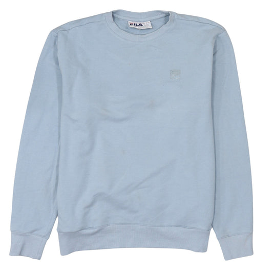 Additional front view of Fila Women Blue Crew Neck Pullover Sweatshirt, size L