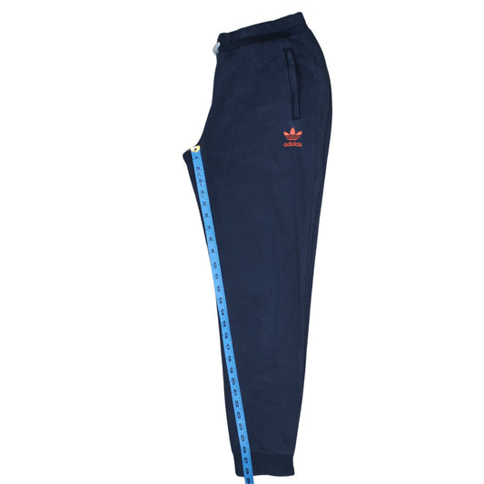 Adidas Womens Blue Jogger Sweatpants L Fleece Tapered Trousers