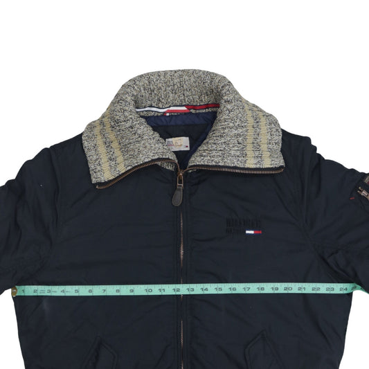 Tommy Hilfiger Men Blue L Bomber Jacket Nylon Winter Coat