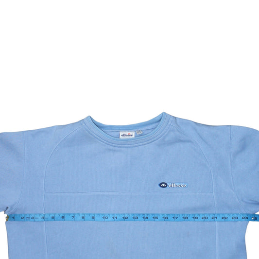 Ellesse Womens Blue Pullover Sweatshirt UK 16 Crew Neck Fleece