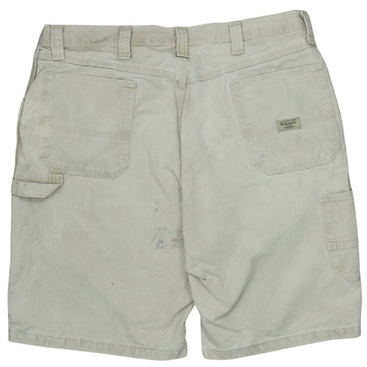 Wrangler Men's Beige Cargo Shorts Size 38 Cotton Workwear