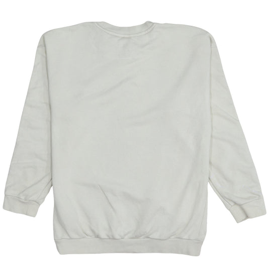 Adidas Women Beige Crew Neck Pullover Sweatshirt Size 10