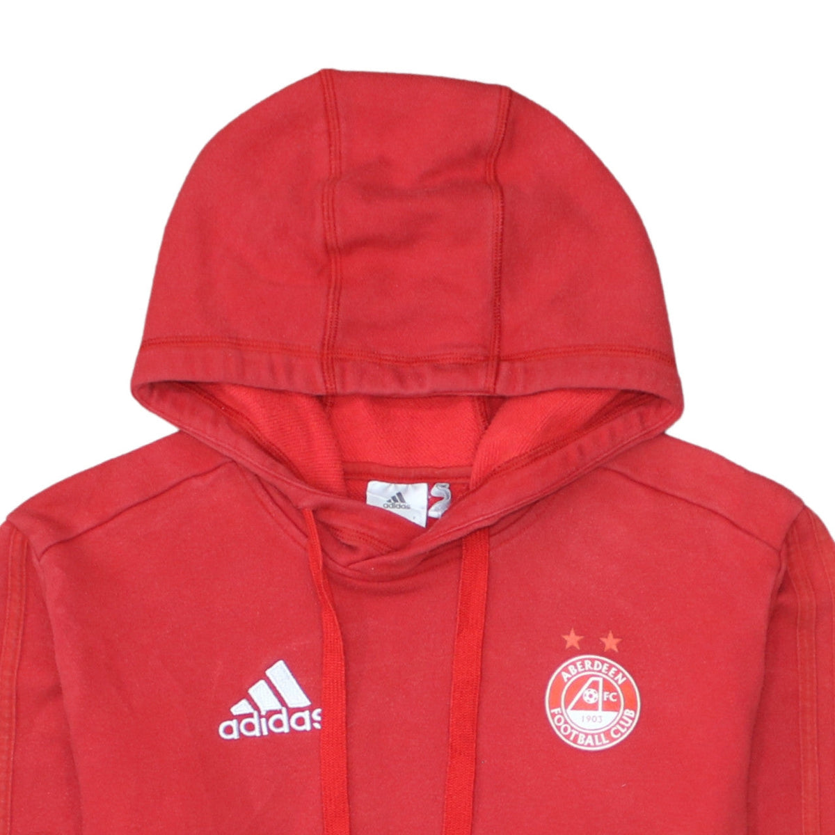 Additional view of Adidas Men Red Aberdeen FC Hoodie Small Pullover Sports Style