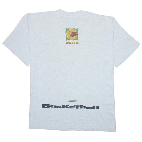 Nike Men’s Grey XL Graphic Basketball T-Shirt Vintage Style