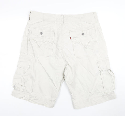 Levi's Men's Beige Cargo Shorts Size 36 Cotton Casual
