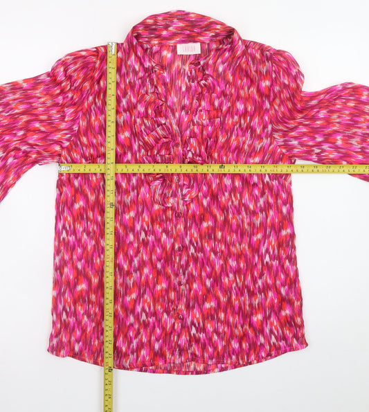 Savida Women's Multicoloured Ruffle Blouse Size 10
