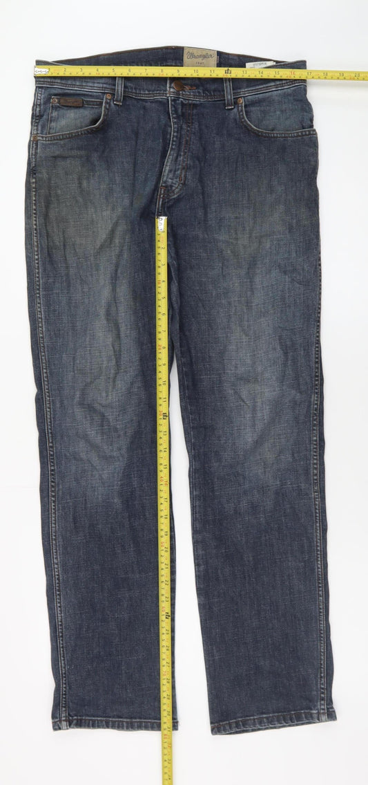 Wrangler Men's Blue Straight Leg Texas Stretch Jeans W34 L32