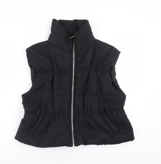 PrettyLittleThing Womens Black Size 10 Puffer Waistcoat