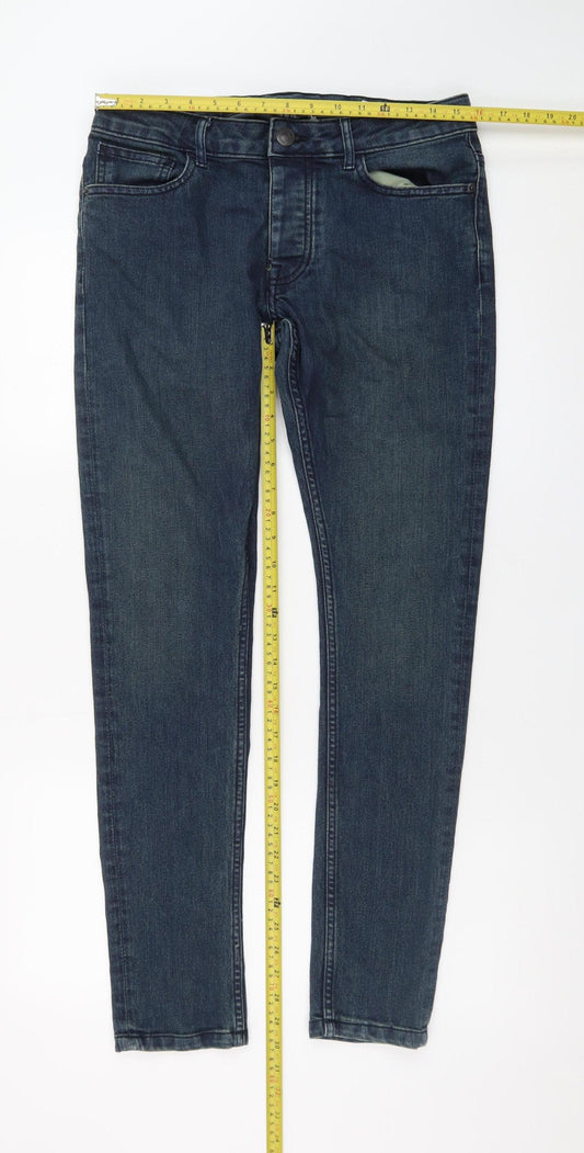 Denim Co. Men's Blue Super Skinny Jeans W34 L32 Denim