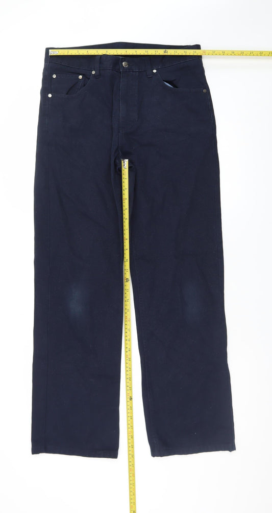 Maine New England Men's Blue 34R Straight Fit Denim Jeans