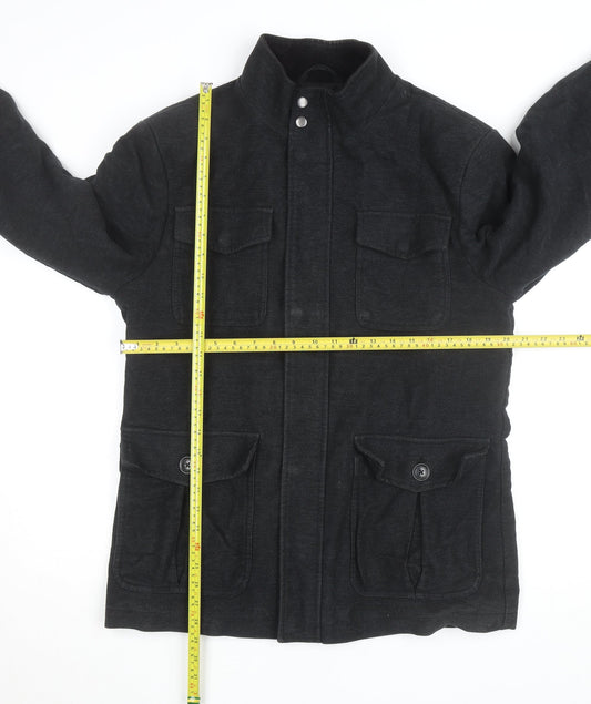Next Men's Black Italian Moleskin Military Jacket Medium