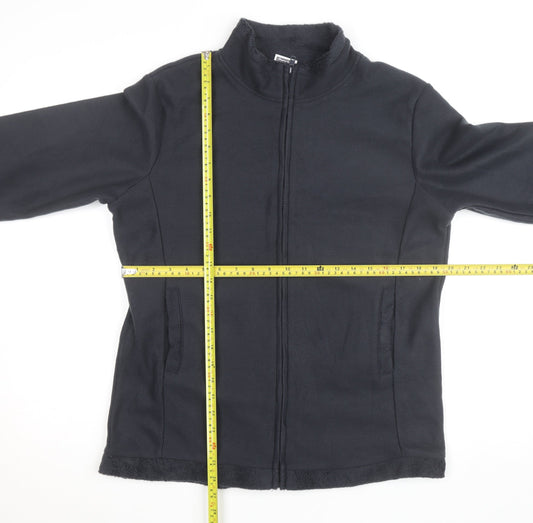 Anne de Lançay Men's Black Fleece Lined Full Zip Jacket Size M