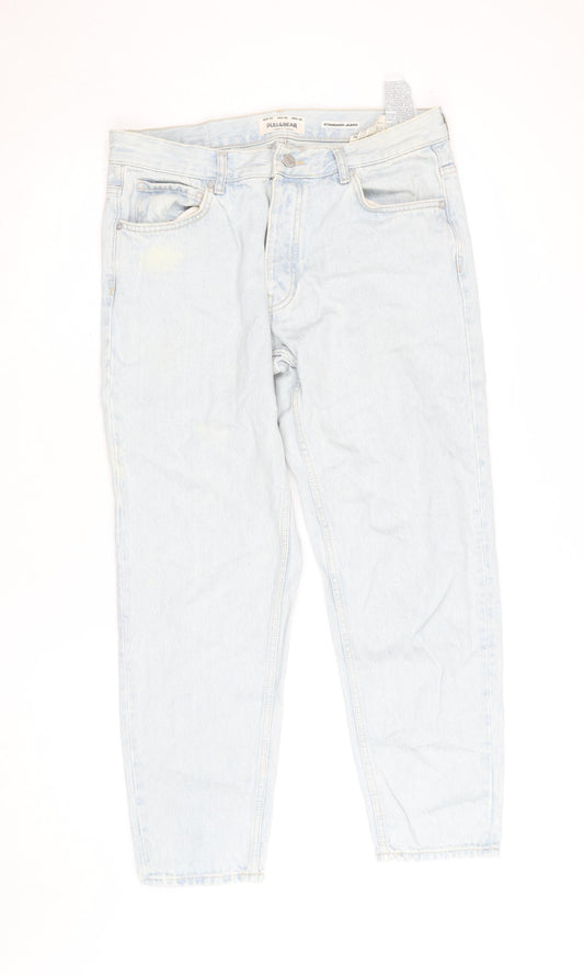 Pull&Bear Women's Light Blue Standard Jeans Size 14 High Rise