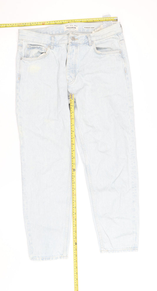 Pull & Bear Women's Light Blue Standard Jeans Size 14 High Rise