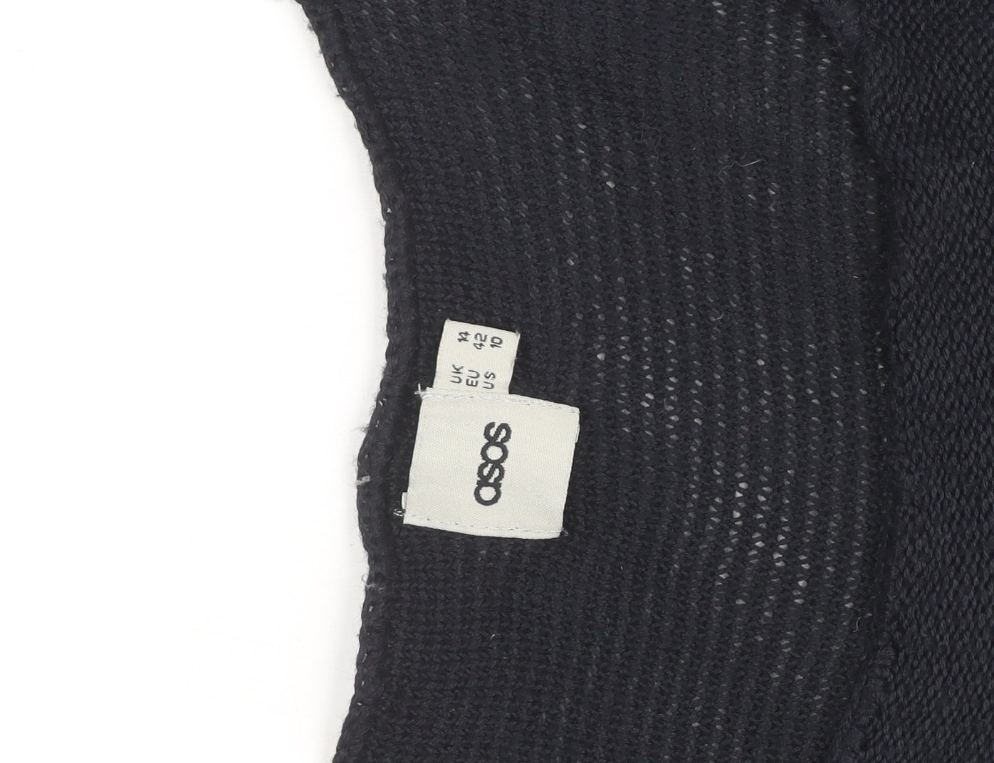 Additional view of ASOS Women’s Black Knit Crochet Bodycon Dress, size UK 12