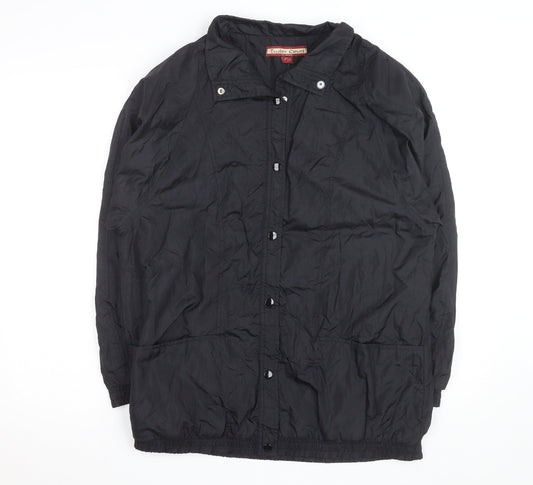 Tudor Court Men's Black Nylon Mid-Length Jacket Size M