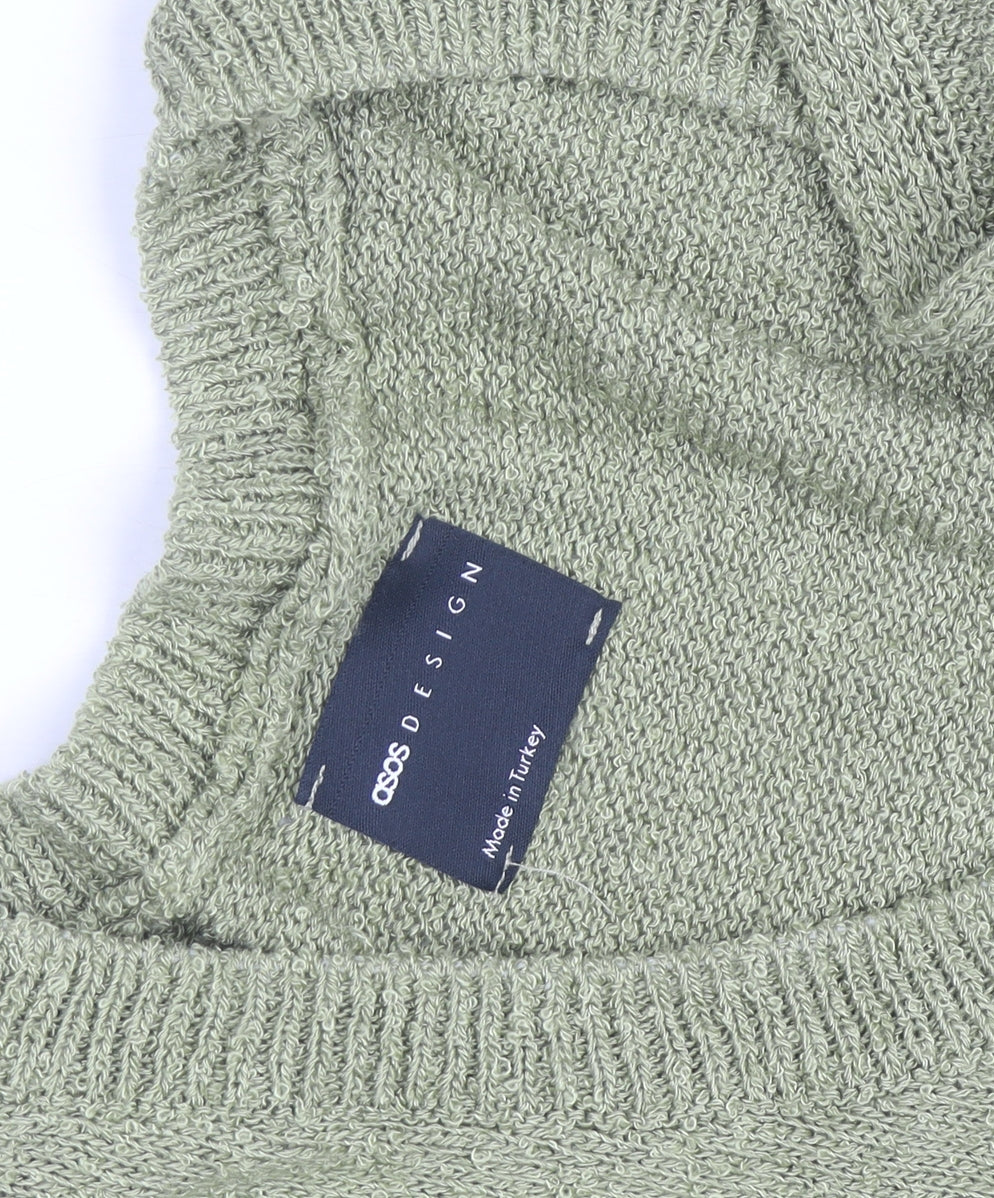 Additional view of ASOS DESIGN Women’s Green Sleeveless Knit Bodycon Midi Dress, size UK 8-10